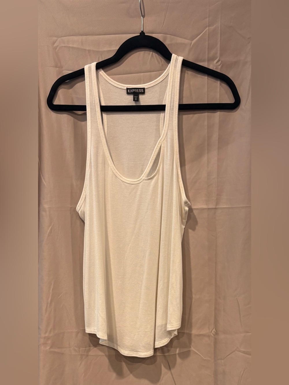 Express Cream Scoop Neck Tank Top